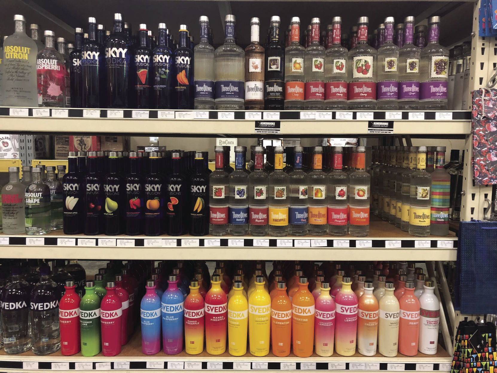 bottles of vodka